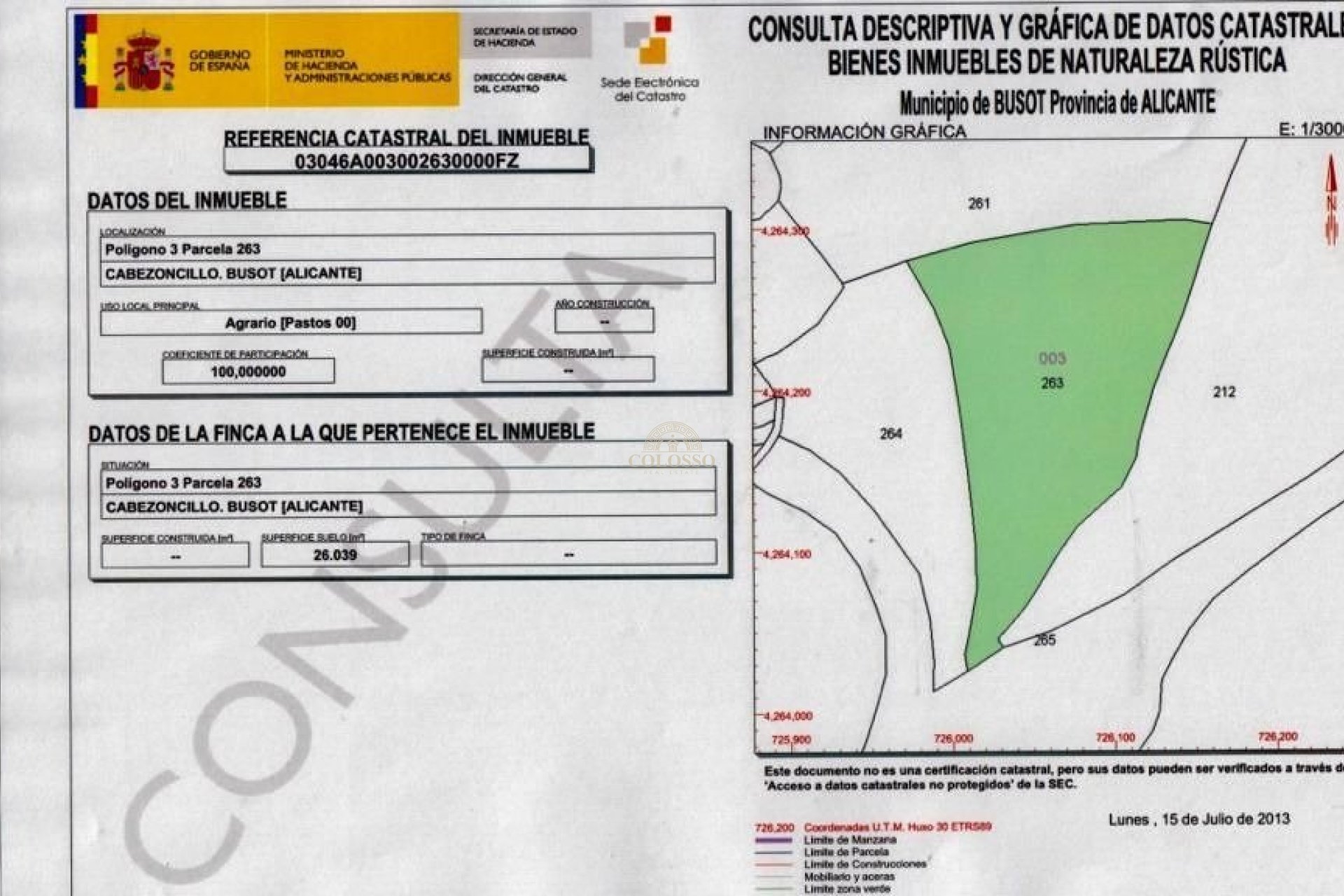 Resale - Parcela -
Busot - Pla cabeço